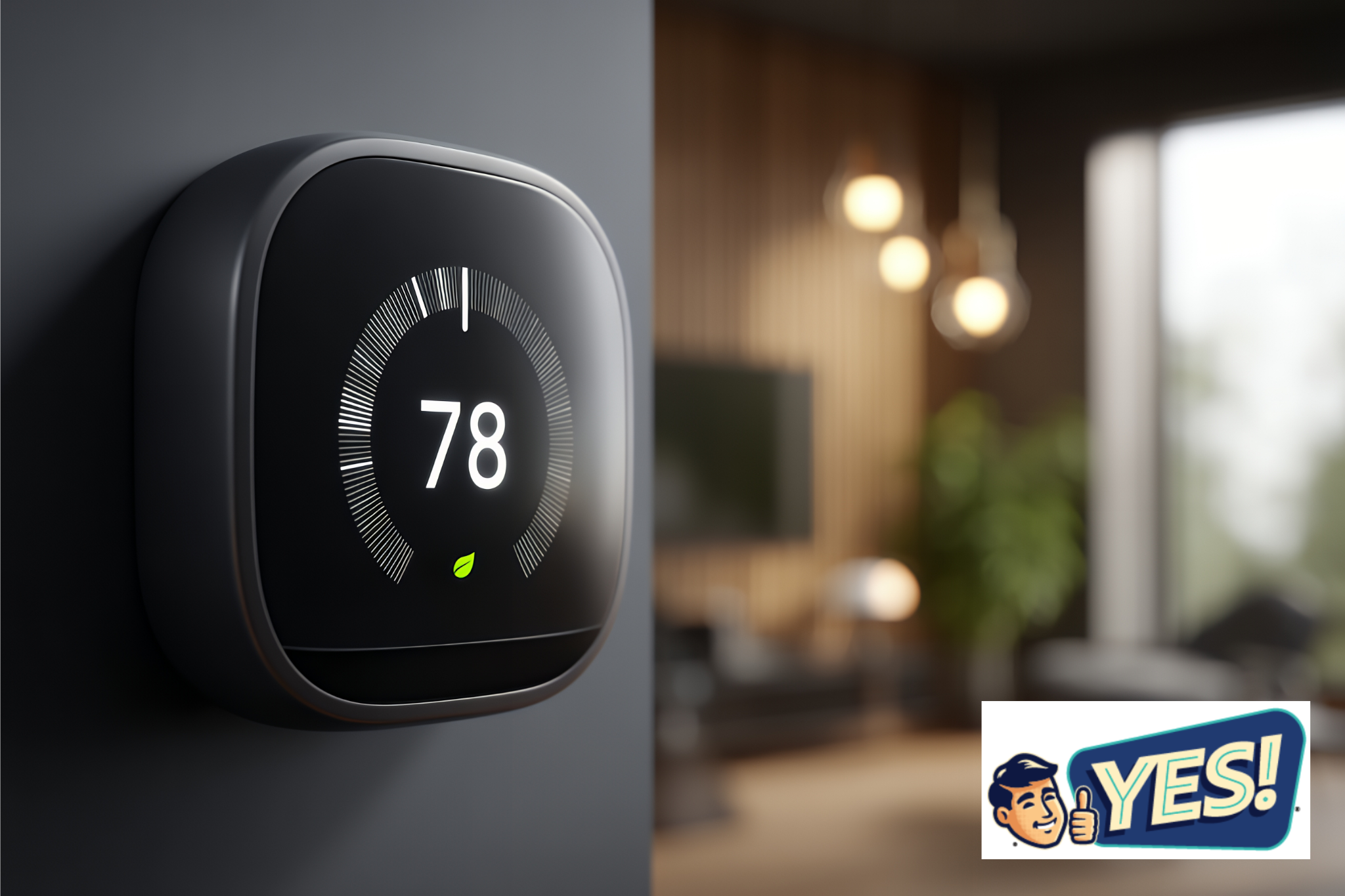 Newly installed thermostat in Las Vegas, NV, home.